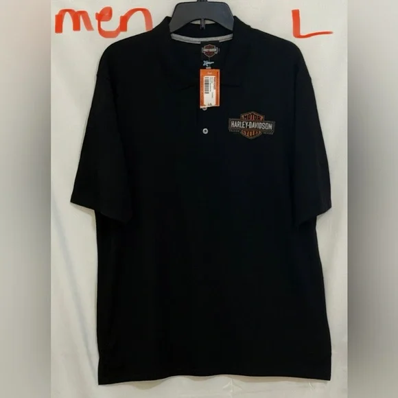 Harley-Davidson Men's Polo in Black - Picture 1 of 3
